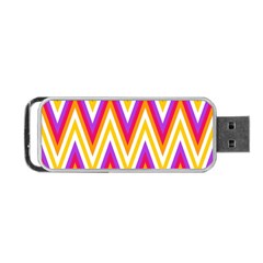 Colorful Chevrons Zigzag Pattern Seamless Portable USB Flash (One Side)