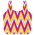 Colorful Chevrons Zigzag Pattern Seamless Full Print Recycle Bags (L)  Front