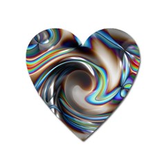 Twirl Liquid Crystal Heart Magnet by Simbadda