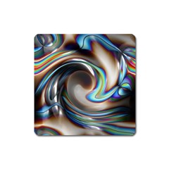 Twirl Liquid Crystal Square Magnet by Simbadda