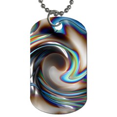 Twirl Liquid Crystal Dog Tag (two Sides) by Simbadda