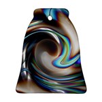 Twirl Liquid Crystal Bell Ornament (Two Sides) Front