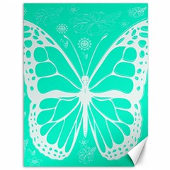 Butterfly Cut Out Flowers Canvas 36  X 48   by Simbadda