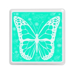 Butterfly Cut Out Flowers Memory Card Reader (square)  by Simbadda