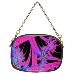 Fractal In Bright Pink And Blue Chain Purses (two Sides)  by Simbadda