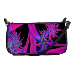 Fractal In Bright Pink And Blue Shoulder Clutch Bags