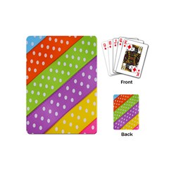 Colorful Easter Ribbon Background Playing Cards (mini)  by Simbadda