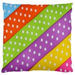 Colorful Easter Ribbon Background Large Cushion Case (Two Sides) Back