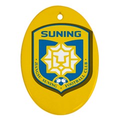 Jiangsu Suning F C  Oval Ornament (two Sides) by Valentinaart