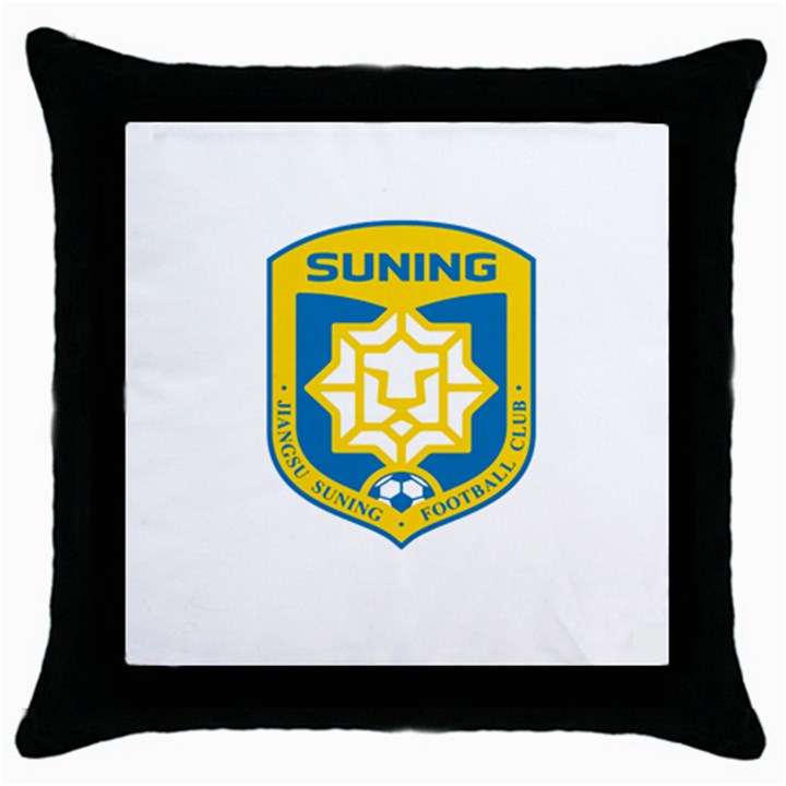 Jiangsu Suning F.C. Throw Pillow Case (Black)