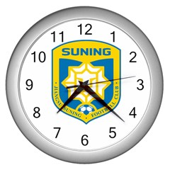 Jiangsu Suning F C  Wall Clocks (silver) 