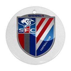 Shanghai Greenland Shenhua F C  Round Ornament (two Sides) by Valentinaart