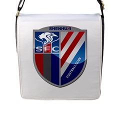 Shanghai Greenland Shenhua F C  Flap Messenger Bag (l)  by Valentinaart