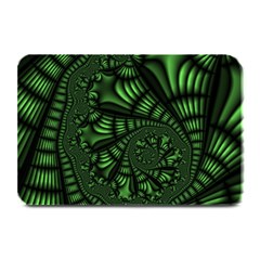 Fractal Drawing Green Spirals Plate Mats by Simbadda