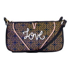 I Love You Love Background Shoulder Clutch Bags