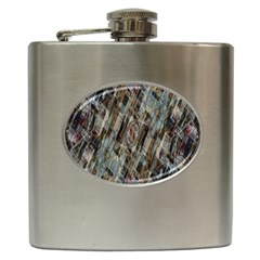 Abstract Chinese Background Created From Building Kaleidoscope Hip Flask (6 Oz)