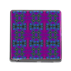 Purple Seamless Pattern Digital Computer Graphic Fractal Wallpaper Memory Card Reader (square) by Simbadda