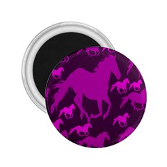 Pink Horses Horse Animals Pattern Colorful Colors 2 25  Magnets by Simbadda