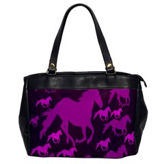 Pink Horses Horse Animals Pattern Colorful Colors Office Handbags by Simbadda