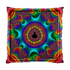 3d Glass Frame With Kaleidoscopic Color Fractal Imag Standard Cushion Case (two Sides) by Simbadda
