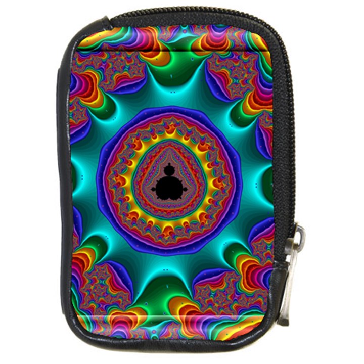 3d Glass Frame With Kaleidoscopic Color Fractal Imag Compact Camera Cases