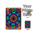 3d Glass Frame With Kaleidoscopic Color Fractal Imag Playing Cards 54 (Mini)  Front - Diamond6