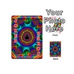 3d Glass Frame With Kaleidoscopic Color Fractal Imag Playing Cards 54 (Mini)  Front - Joker2