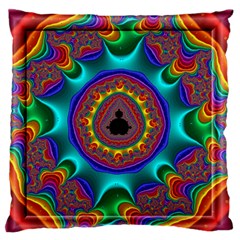 3d Glass Frame With Kaleidoscopic Color Fractal Imag Standard Flano Cushion Case (two Sides) by Simbadda