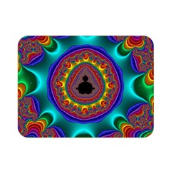 3d Glass Frame With Kaleidoscopic Color Fractal Imag Double Sided Flano Blanket (mini)  by Simbadda