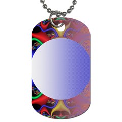 Texture Circle Fractal Frame Dog Tag (two Sides)