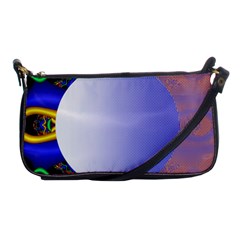 Texture Circle Fractal Frame Shoulder Clutch Bags by Simbadda