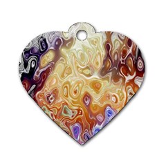 Space Abstraction Background Digital Computer Graphic Dog Tag Heart (one Side) by Simbadda