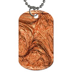 3d Glass Frame With Fractal Background Dog Tag (two Sides)