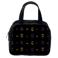 Abstract A Colorful Modern Illustration Black Background Classic Handbags (one Side)