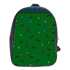 Green Abstract A Colorful Modern Illustration School Bags (xl) 