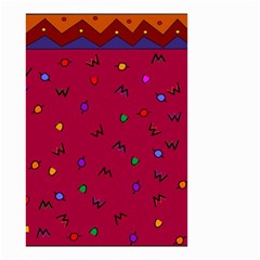 Red Abstract A Colorful Modern Illustration Small Garden Flag (two Sides) by Simbadda