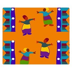 A Colorful Modern Illustration For Lovers Double Sided Flano Blanket (small)  by Simbadda