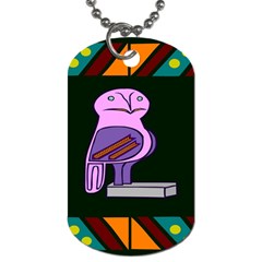 Owl A Colorful Modern Illustration For Lovers Dog Tag (two Sides) by Simbadda