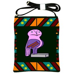 Owl A Colorful Modern Illustration For Lovers Shoulder Sling Bags by Simbadda