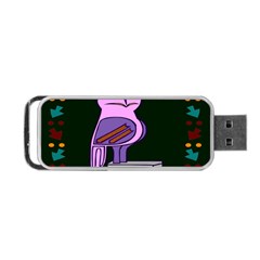 Owl A Colorful Modern Illustration For Lovers Portable Usb Flash (one Side)