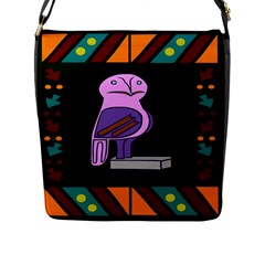 Owl A Colorful Modern Illustration For Lovers Flap Messenger Bag (l)  by Simbadda