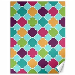 Colorful Quatrefoil Pattern Wallpaper Background Design Canvas 36  X 48  