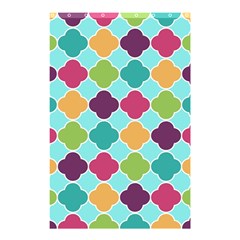 Colorful Quatrefoil Pattern Wallpaper Background Design Shower Curtain 48  X 72  (small)  by Simbadda