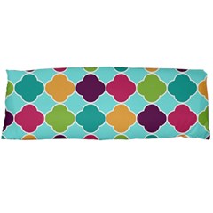 Colorful Quatrefoil Pattern Wallpaper Background Design Body Pillow Case (dakimakura) by Simbadda