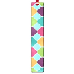 Colorful Quatrefoil Pattern Wallpaper Background Design Large Book Marks by Simbadda