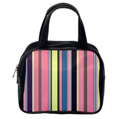 Seamless Colorful Stripes Pattern Background Wallpaper Classic Handbags (one Side)