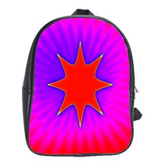 Pink Digital Computer Graphic School Bags (xl)  by Simbadda