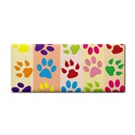 Colorful Animal Paw Prints Background Cosmetic Storage Cases Front