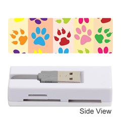 Colorful Animal Paw Prints Background Memory Card Reader (stick)  by Simbadda