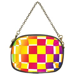 Squares Colored Background Chain Purses (one Side)  by Simbadda